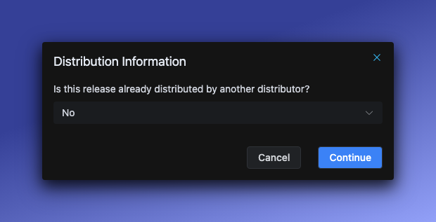 Dialog Distribution Information